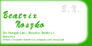 beatrix noszko business card